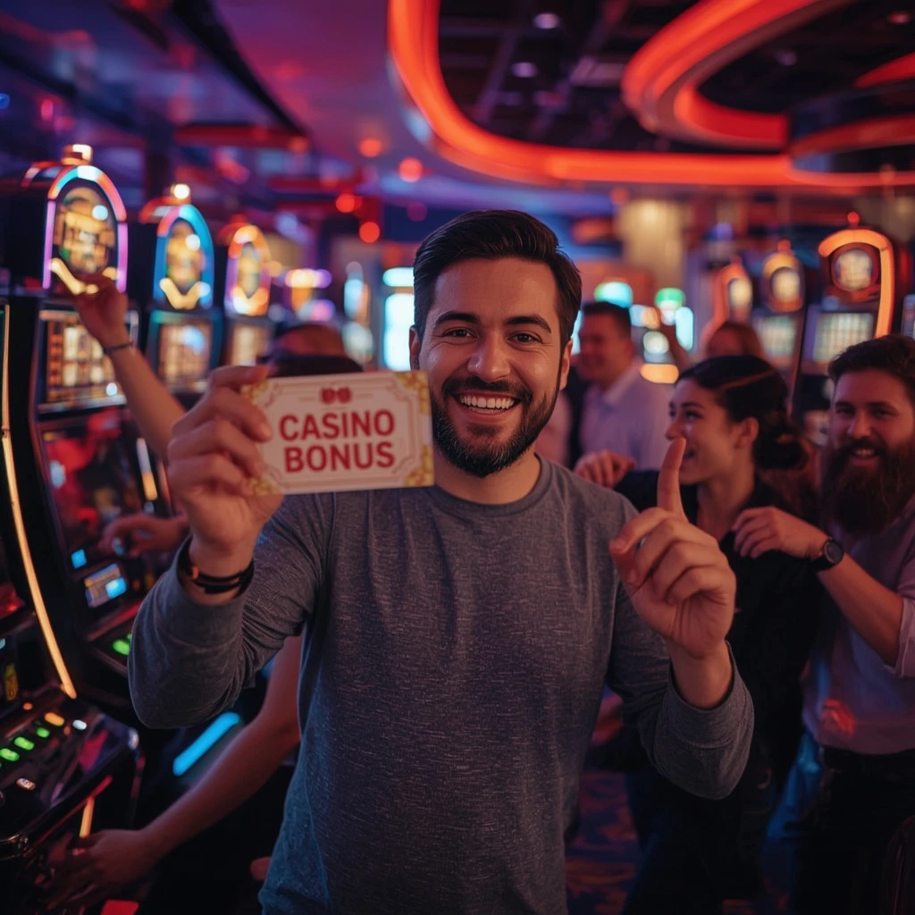 une personne tenant un bonus de casino GAMDOM CASINO