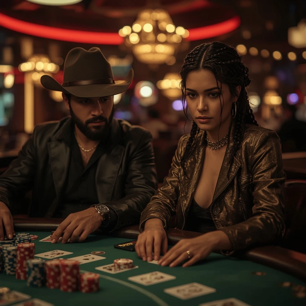photo de deux personnes jouant au poker GAMDOM CASINO